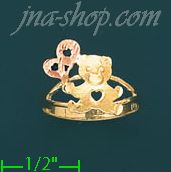 14K Gold 3Color Dia-Cut Ring - Click Image to Close