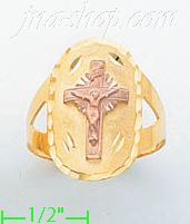 14K Gold 3Color Dia-Cut Ring - Click Image to Close