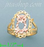 14K Gold 3Color Dia-Cut Ring - Click Image to Close