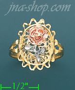 14K Gold 3Color Dia-Cut Ring - Click Image to Close