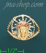 14K Gold 3Color Dia-Cut Ring - Click Image to Close