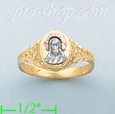 14K Gold 3Color Dia-Cut Ring - Click Image to Close