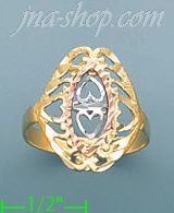 14K Gold 3Color Dia-Cut Ring - Click Image to Close