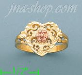 14K Gold 3Color Dia-Cut Ring - Click Image to Close