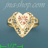 14K Gold 3Color Dia-Cut Ring - Click Image to Close