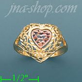 14K Gold 3Color Dia-Cut Ring - Click Image to Close