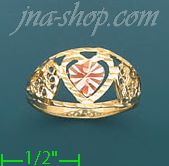 14K Gold 3Color Dia-Cut Ring - Click Image to Close