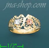 14K Gold 3Color Dia-Cut Ring - Click Image to Close