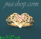 14K Gold 3Color Dia-Cut Ring - Click Image to Close