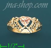 14K Gold 3Color Dia-Cut Ring - Click Image to Close