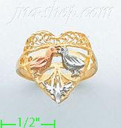 14K Gold 3Color Dia-Cut Ring - Click Image to Close