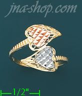 14K Gold 3Color Dia-Cut Ring - Click Image to Close