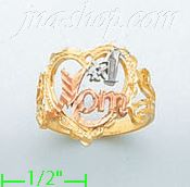 14K Gold 3Color Dia-Cut Ring - Click Image to Close