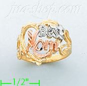 14K Gold 3Color Dia-Cut Ring - Click Image to Close