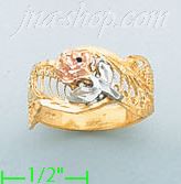 14K Gold 3Color Dia-Cut Ring - Click Image to Close