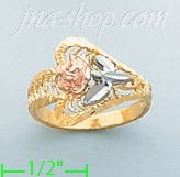 14K Gold 3Color Dia-Cut Ring - Click Image to Close