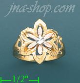 14K Gold 3Color Dia-Cut Ring - Click Image to Close