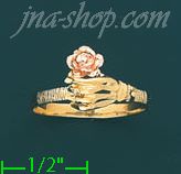 14K Gold 3Color Dia-Cut Ring - Click Image to Close