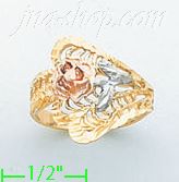 14K Gold 3Color Dia-Cut Ring - Click Image to Close