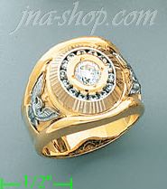 14K Gold Men's Ring - Click Image to Close