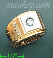 14K Gold Men's Ring - Click Image to Close