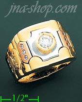 14K Gold Men's Ring - Click Image to Close