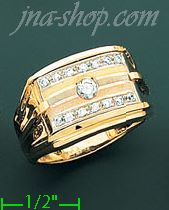 14K Gold Men's Ring - Click Image to Close