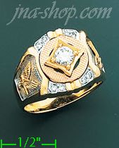 14K Gold Men's Ring - Click Image to Close