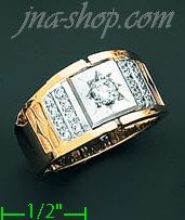 14K Gold Men's Ring - Click Image to Close