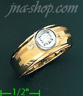 14K Gold Men's Ring - Click Image to Close