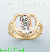 14K Gold 3Color Dia-Cut Ring - Click Image to Close