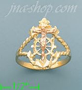 14K Gold 3Color Dia-Cut Ring - Click Image to Close