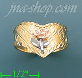 14K Gold 3Color Dia-Cut Ring - Click Image to Close