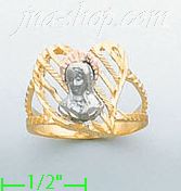 14K Gold 3Color Dia-Cut Ring - Click Image to Close