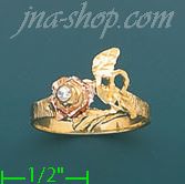 14K Gold 3Color Dia-Cut Ring - Click Image to Close