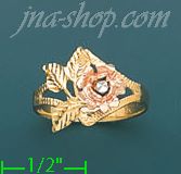 14K Gold 3Color Dia-Cut Ring - Click Image to Close