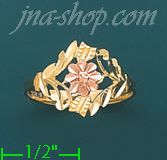 14K Gold 3Color Dia-Cut Ring - Click Image to Close