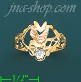 14K Gold 3Color Dia-Cut Ring - Click Image to Close