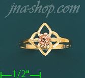 14K Gold 3Color Dia-Cut Ring - Click Image to Close