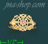 14K Gold 3Color Dia-Cut Ring - Click Image to Close