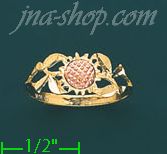 14K Gold 3Color Dia-Cut Ring - Click Image to Close