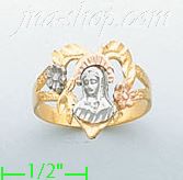 14K Gold 3Color Dia-Cut Ring - Click Image to Close