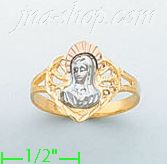 14K Gold 3Color Dia-Cut Ring - Click Image to Close