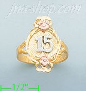 14K Gold 3Color Dia-Cut Ring - Click Image to Close