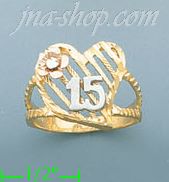 14K Gold 3Color Dia-Cut Ring - Click Image to Close