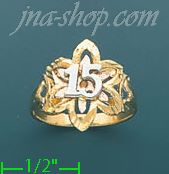 14K Gold 3Color Dia-Cut Ring - Click Image to Close