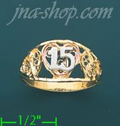 14K Gold 3Color Dia-Cut Ring - Click Image to Close