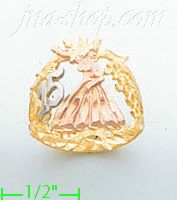 14K Gold 3Color Dia-Cut Ring - Click Image to Close