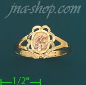 14K Gold 3Color Dia-Cut Ring - Click Image to Close