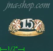 14K Gold 3Color Dia-Cut Ring - Click Image to Close